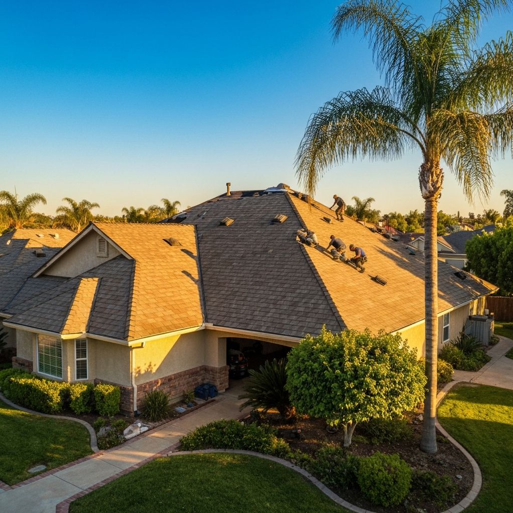 Professional roofing work on Inland Empire home